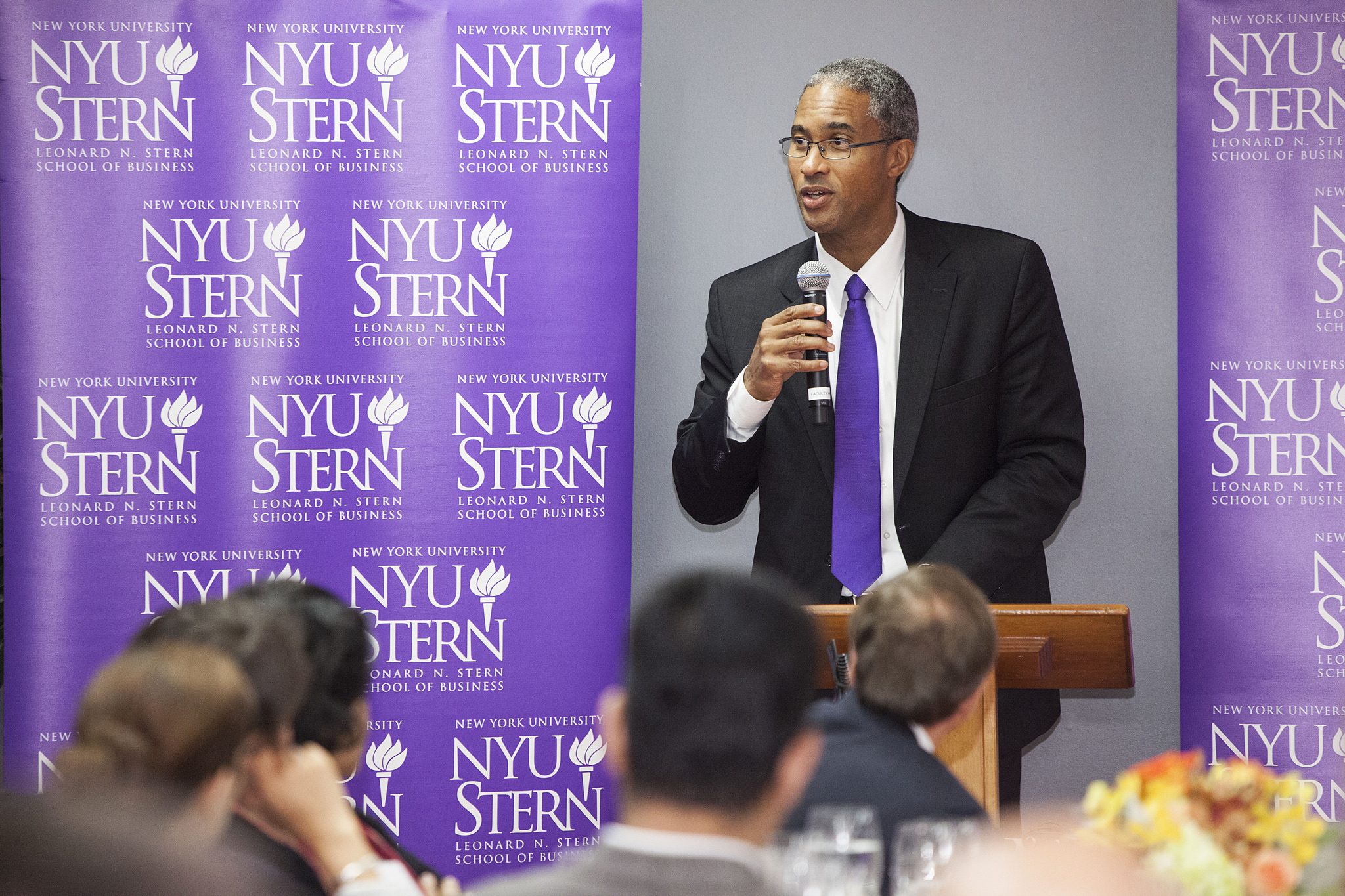  NYU Stern Dean Peter Henry speaking at the Center's first Bangladesh convening, September 2013. 