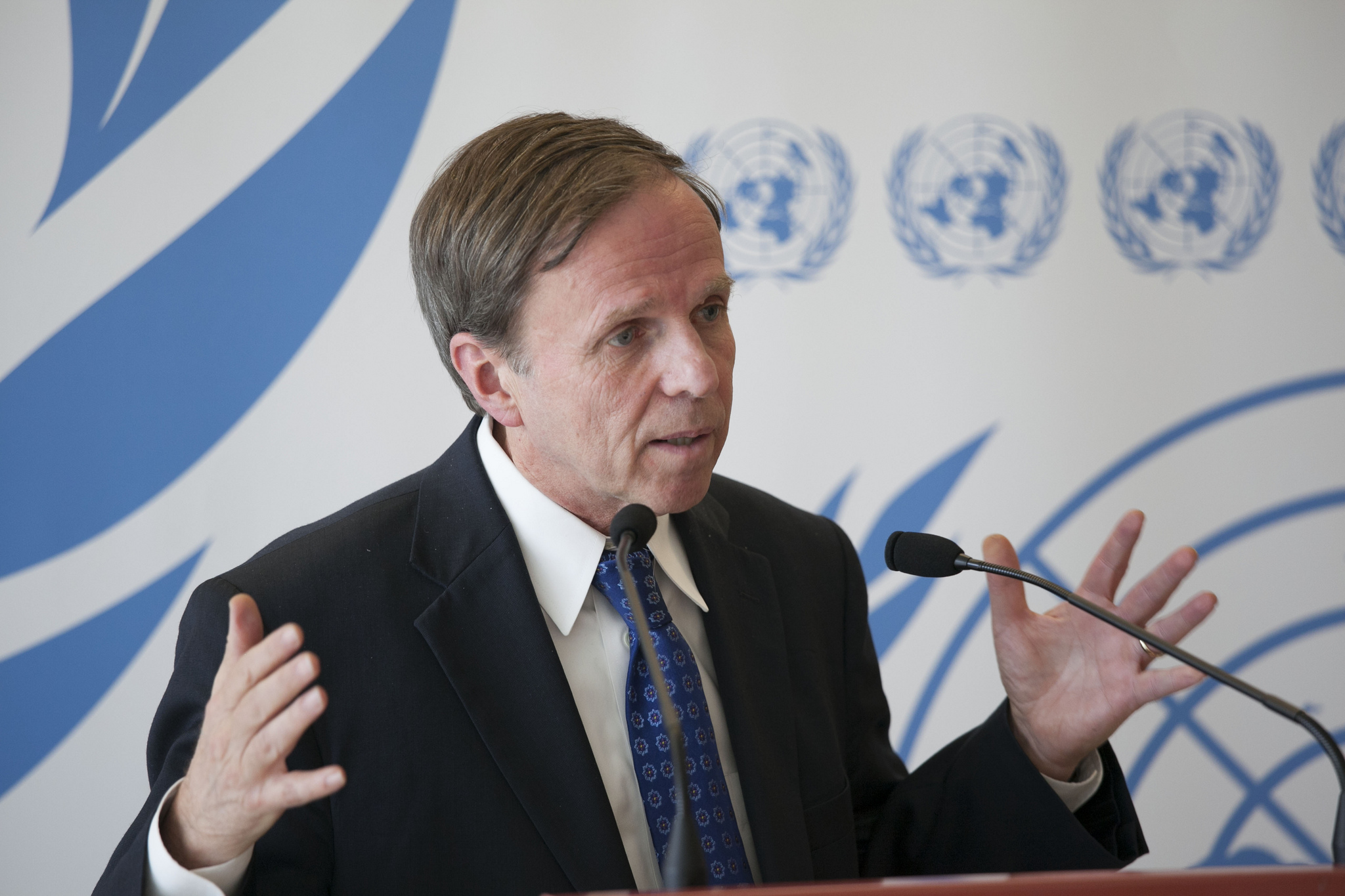  Michael Posner speaking at the UN Human Rights Council in 2012. 